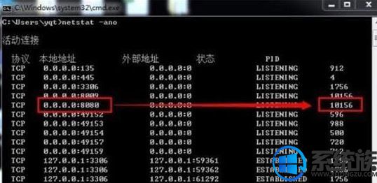 win7系统上出现8080端口被异常占用的解决方法